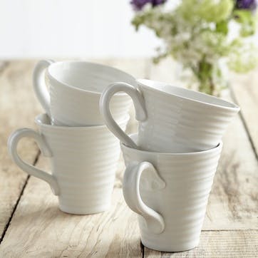 Solo Mugs, Set of 4; White