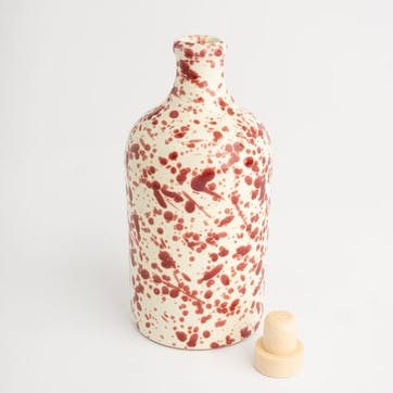 Splatter  Ceramic Bottle 750ml, Cranberry