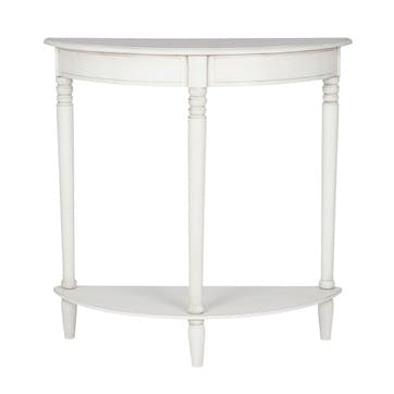 Heritage Half Moon Console Table , Elizabeth White