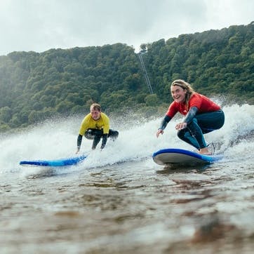 Beginner Surf Lesson for Two at Adventure Parc Snowdonia
