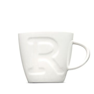 Alphabet R Mug, 380ml, Cream