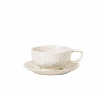 Nordic Vanilla Tea Cup & Saucer 250ml, Off White