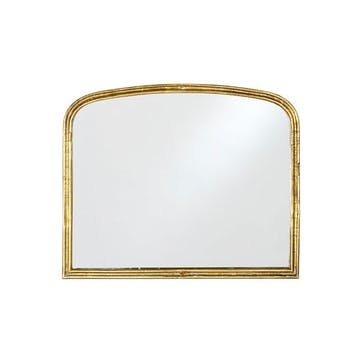 Almora Arched Mirror H65 x W80cm, Antique Brass