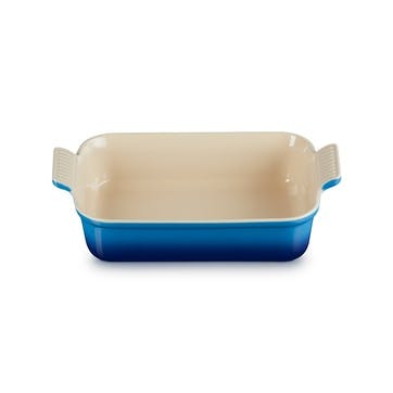 Stoneware Heritage Rectangular  Dish 26cm, Azure