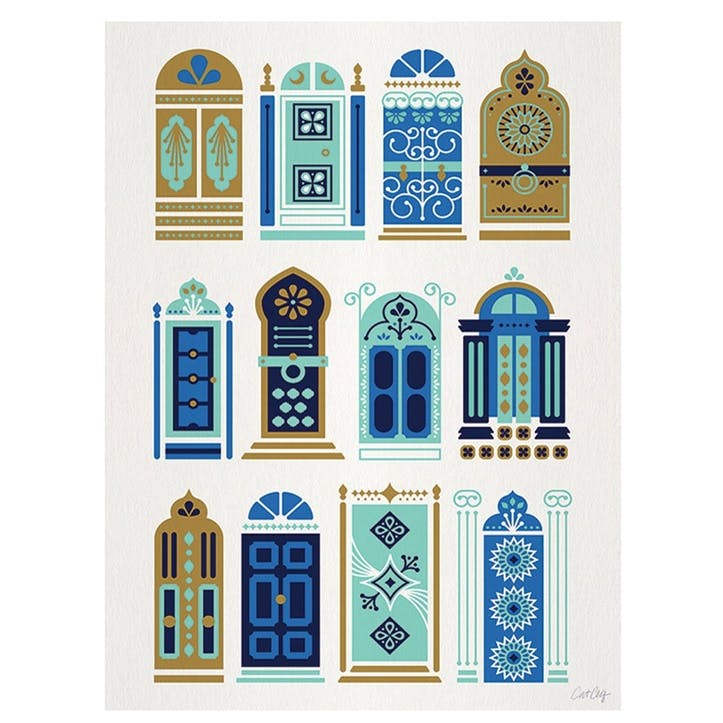 Cat Coquillette Moroccan Doors Canvas, 30 x 40cm
