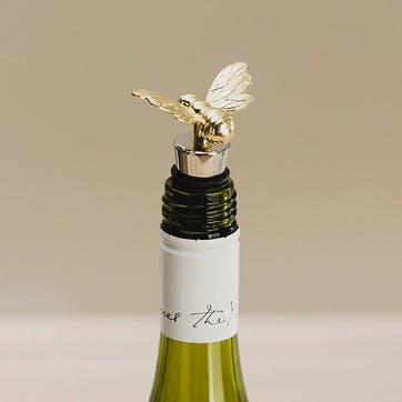Bee Bottle Stopper H9.5cm, Gold