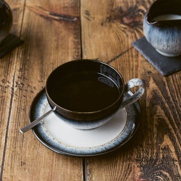 Halo Tea/ Coffee Saucer, Black/ Blue