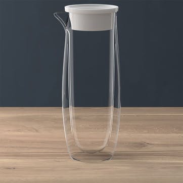 Artesano Hot & Cold Glass Carafe with Lid 1L Clear