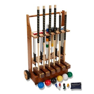 Championship 6 Player Croquet Set with Trolley