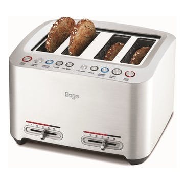 The Smart Toast Toaster 4 Slot; Steel