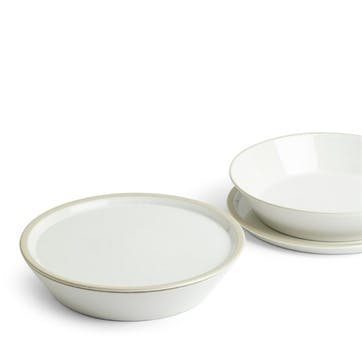 Urban Dining 4 Piece Bowl and Plate Set D25cm, White