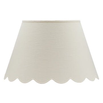 Fabric Scallop Large Lampshade, White