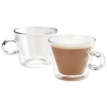 Duo Flare Cappuccino Glass Set 250ml