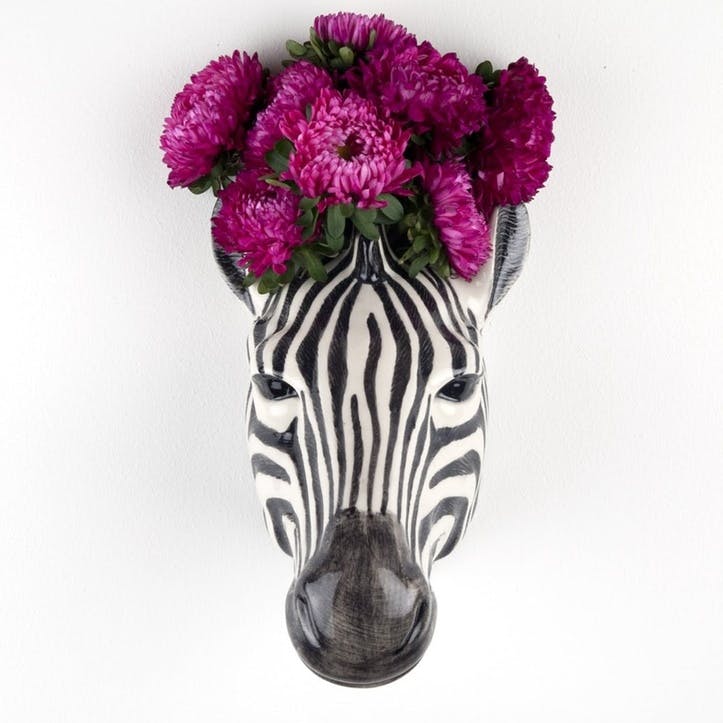 Zebra Wall Vase, H15cm