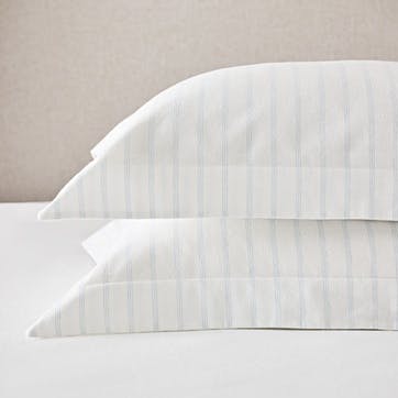 Harley Super King Oxford Pillowcase, Blue Stripe