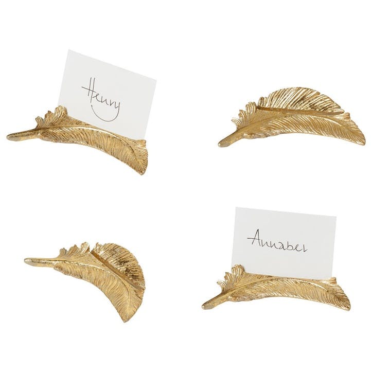 Feather Place Card Holders, Set of 4