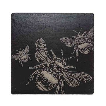 Bee Slate Pot Stand H25cm x W25cm, Black