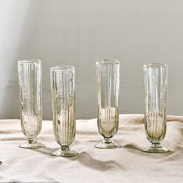 Sigiri Set of 4 Champagne Glasses 250ml, Clear