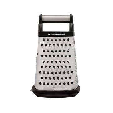 Universal Box Grater with Measuring Cups, Stainless Steel