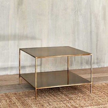Mahi Coffee Table H46 x W70cm, Antique Brass