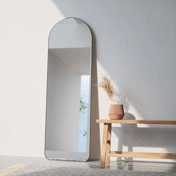 Hubba Arched Leaning Mirror 51 x 157cm, Titanium