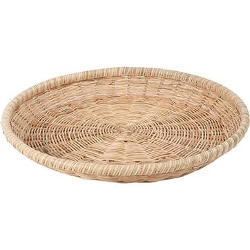 Rattan Round Tray D43cm, Natural