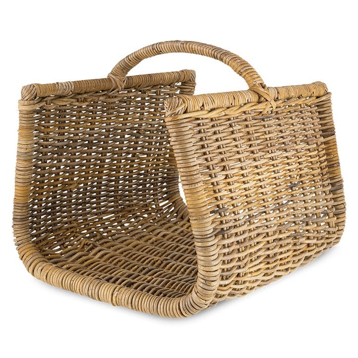 Sadra Log Basket, Rattan