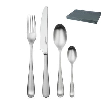 42 piece cutlery set, Charingworth Cutlery, Mogano, satin