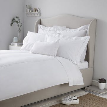 Adeline Duvet Cover, Super King, White