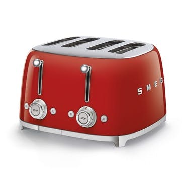 4 By 4 Toaster, Red
