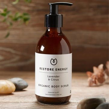 Restore Energy Organic Body Scrub, Lavender & Citrus 250ml