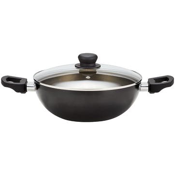 Radiant Stir Fry Wok, Non Stick, Black  26cm, Black