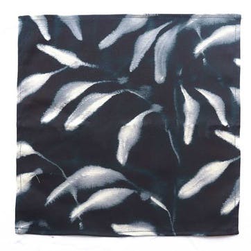 Amongst Dark Set of 4 Organic Cotton Napkins 45 x 40cm, Black Navy