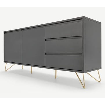 Elona, Sideboard, Charcoal and Copper