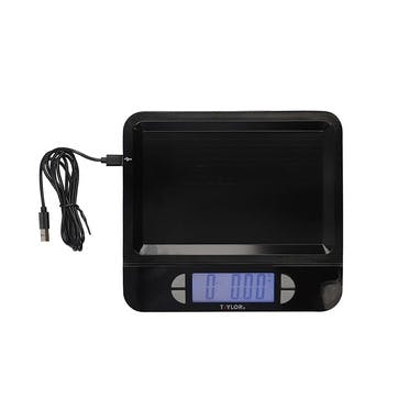 Dual USB Rechargeable Digital Scale 5KG, Black