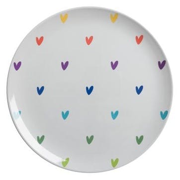 Hearts, Melamine, Dinner Plate