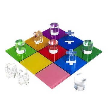 Rainbow Tic Tac Toe L25.5 x W25.5cm, Multi