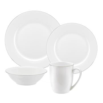 Serendipity 16 Piece Dinner Set, Platinum