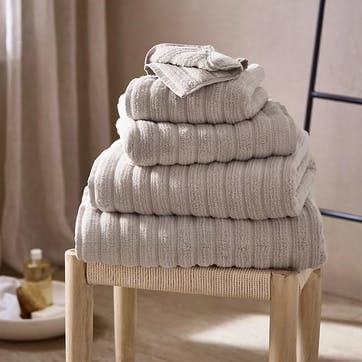 Rib Hydrocotton Bath Towel 70 x 125cm , Oatmeal