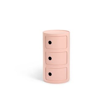 Componibili, 3 Door Cabinet, Pink