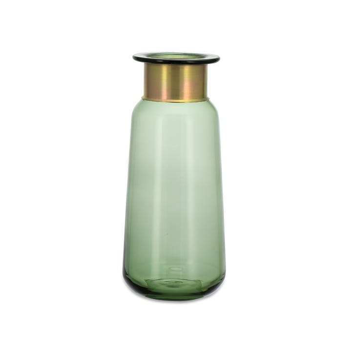 Miza Glass Vase, Green, Large