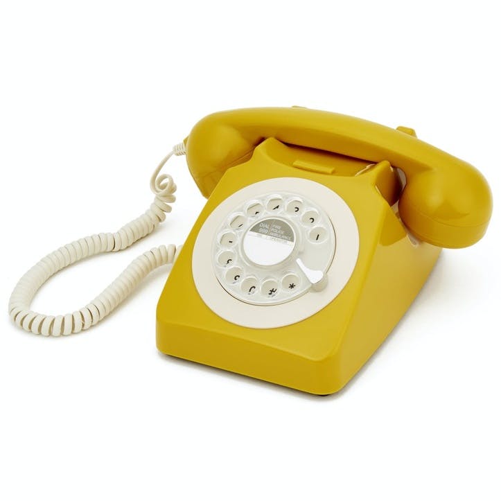 746 Rotary Telephone; Mustard