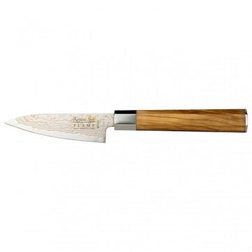 Flame Paring Knife 9cm, Olive Wood