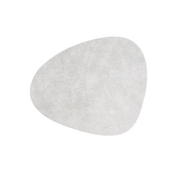 Curve Placemat, Hippo White/ Grey