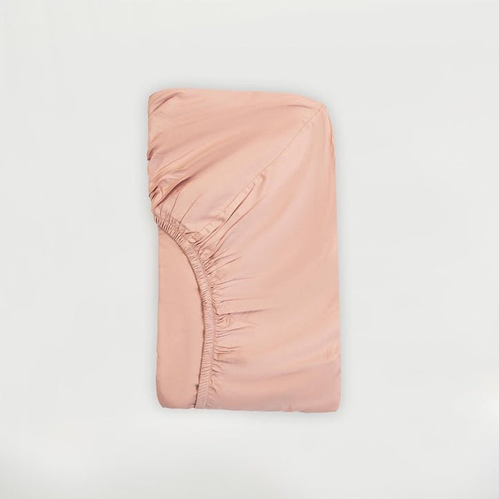 The Perfect 300 Thread Count Sateen Deep Fitted Sheet King, Clay Pink