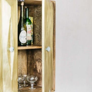 Umberto Brass Bar Cabinet