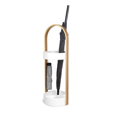 Bellwood Umbrella Stand, White & Natural