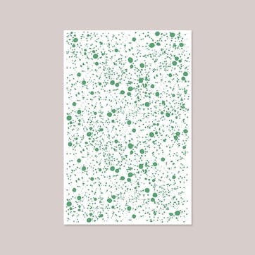 Splatter Tablecloth W165 x L270cm, Smoke Green