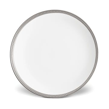 Soie Tressée Dinner Plate, Platinum