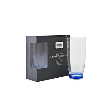 Imperial Blue Set of 2 Large Tumblers, 400ml